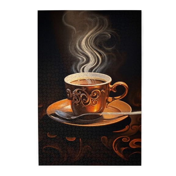 1000 PCS Hot Chocolate 1000 Piece Puzzle For Adults,Stress Relieving Pleasure,Great For Relaxation And Display For Puzzle Enthusiast,Modern Art Wooden Puzzles,Challenging Brain Exercise