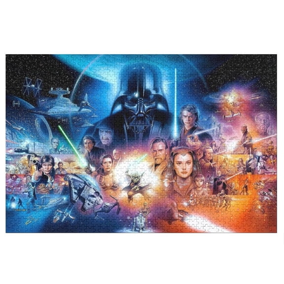 1000 PCS Jigsaw Puzzle Darth Vader Wooden Puzzle Challenging Game Fun Artwork For Family Friends Gifts
