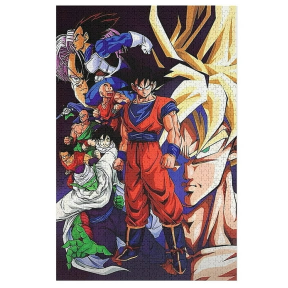 1000 PCS Jigsaw Puzzle Dragon Ball Wooden Puzzle Goku Challenging Game Fun Artwork For Family Friends Gifts
