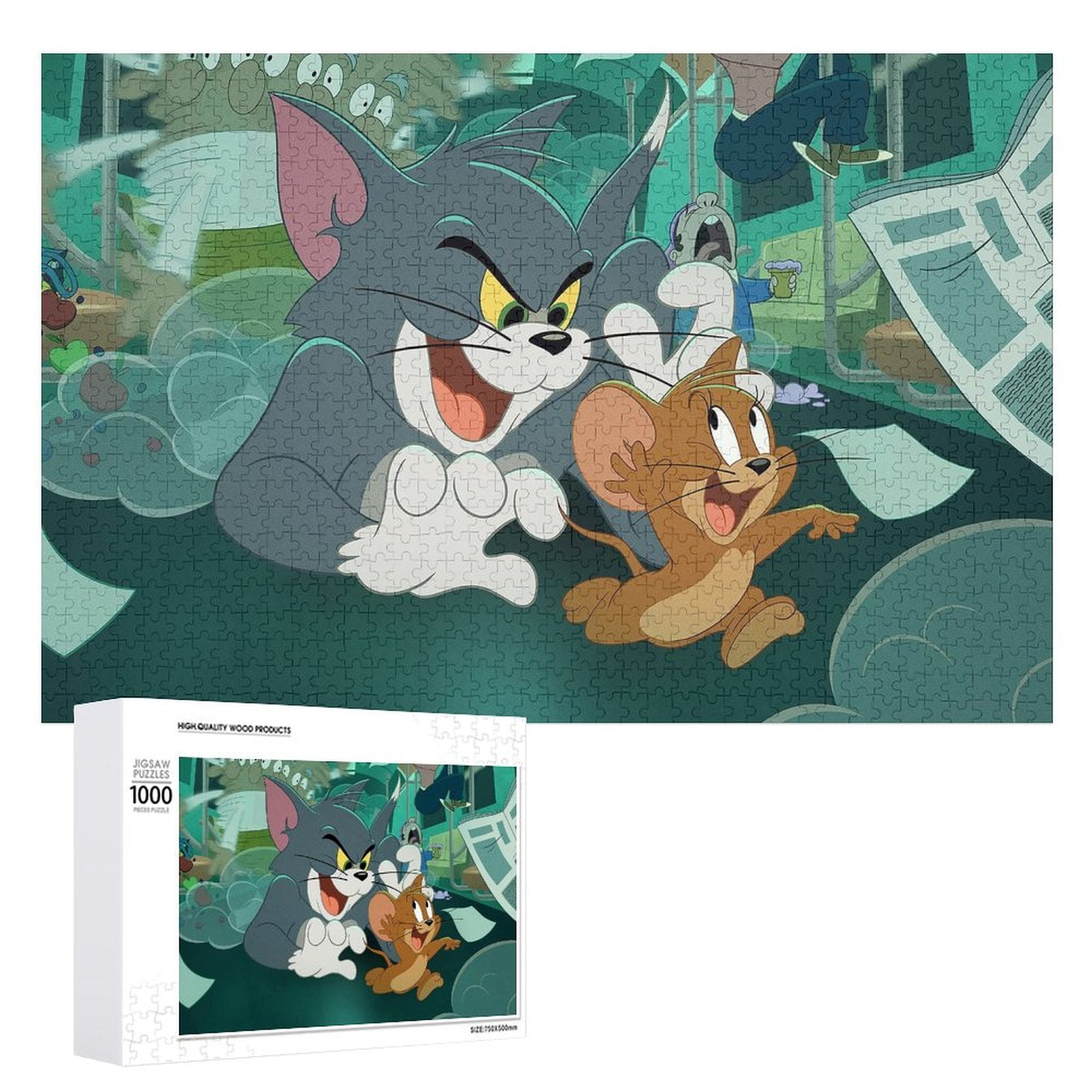 1000 PCS Jigsaw Puzzle - Tom And Jerry Puzzle Enthusiasts - Walmart.com