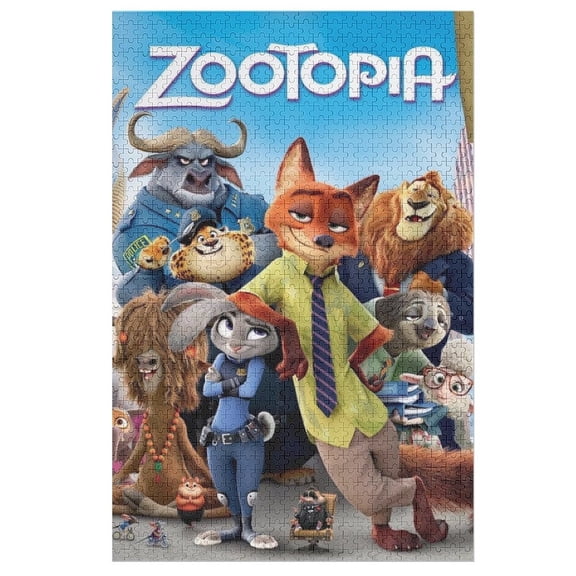 1000 PCS Jigsaw Puzzle Zootopia Wooden Puzzle Challenging Game Fun Artwork For Family Friends Gifts