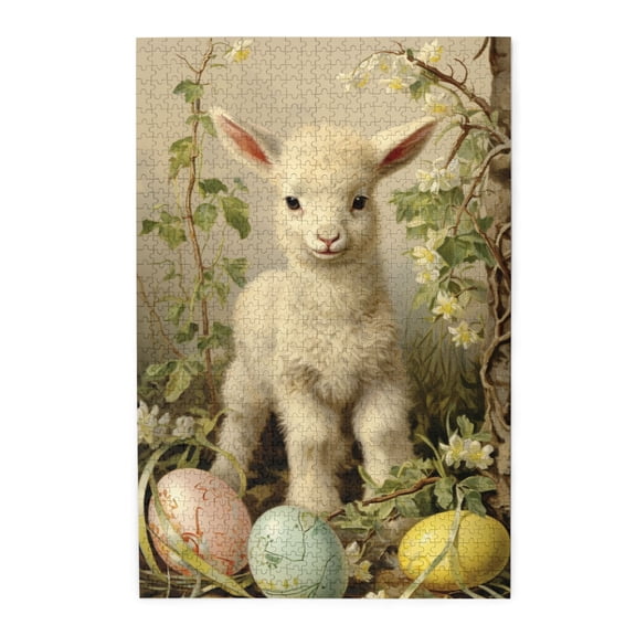 1000 PCS Lovely Lamb & Colorful Egg 1000 Piece Puzzle For Adults,Unique And Beautiful Design,Home Wall Decor,Great For Relaxation And Display For Puzzle Enthusiast,Classic Wooden Puzzles