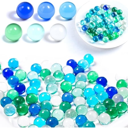 1000 PCS Marbles Bulk, 0.63 Inch Round Marble for Beads Marbles Games, Glass Marble for Vase Fillers Fish Tank DIY Home Decoration, 6 Colors Mixing