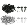 thumbnail image 1 of 1000 PCS Mini Brads, 4.5 x 8 mm Brass Paper Fasteners for Crafts, Silver/Black, 1 of 7
