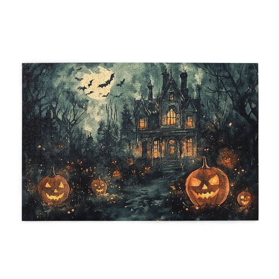 1000 PCS Mysterious Castle Puzzles For Adults 1000 Pieces,Unique Artwork For Adults,Retro Style Castle Holiday Wooden Jigsaw Puzzles,Puzzles Suitable For Entertaining With Family During Holidays