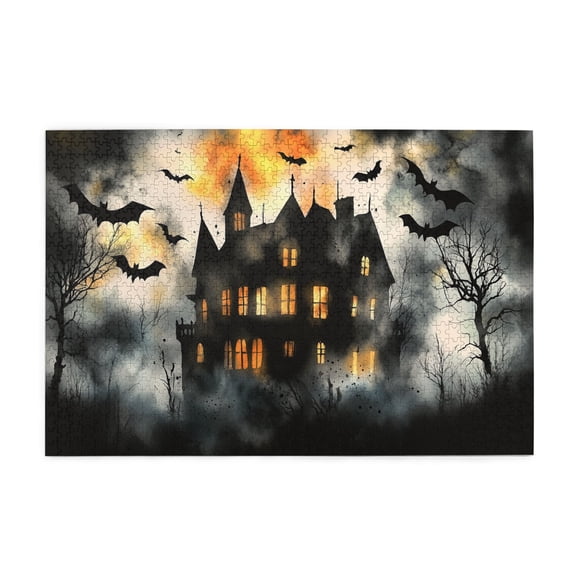 1000 PCS Mysterious Castle Villa Wooden Puzzles For Adults 1000 Pieces,Brain Challenge,Fun Holiday Puzzle Game,Puzzles Suitable For Entertaining With Family During Holidays,Stress Relieving Pleasure