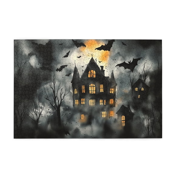 1000 PCS Mysterious Castle Wooden Puzzles For Adults 1000 Pieces,Enjoy The Puzzle Solving Process,That Come Together As One Holiday Image,Puzzles Suitable For Entertaining With Family During Holidays