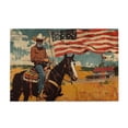 thumbnail image 1 of 1000 PCS 1000 Piece Puzzle For Adults Cowboy & Usa Flag,Challenging Brain Exercise High Difficulty Puzzle,Classic Cowboy & Usa Flag Vintage Style Wooden Puzzle,Creative Activity Hobbies For Adults, 1 of 6