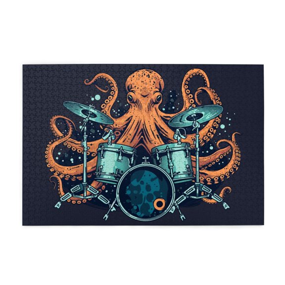 1000 PCS 1000 Piece Wooden Puzzle For Adults Music Time Of Squid,Great For Relaxation And Display For Puzzle Enthusiasts,Classic Music Time Of Squid Modern Style Puzzle,Funny Stress Relieving Puzzle