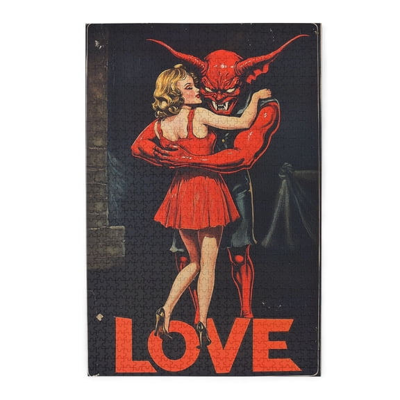 1000 PCS 1000 Piece Wooden Puzzles The Love Between Women And Demons,Stunning Artwork,Creative Activity Hobbies For Adults,Enjoy The Puzzle Solving Process,Classic Art Puzzle Game,For Puzzle Lovers