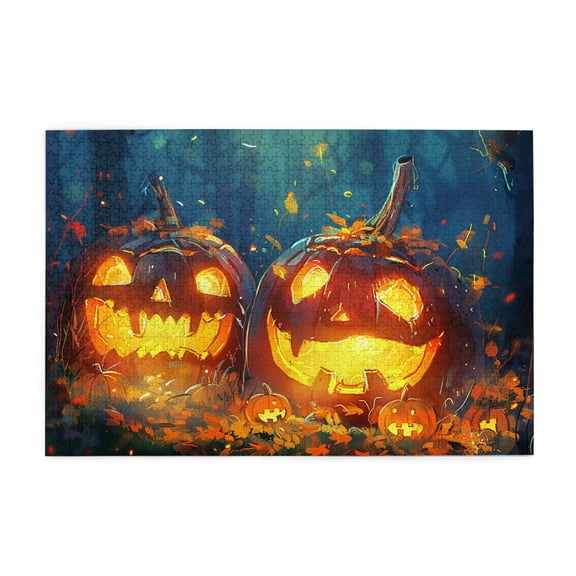 1000 PCS Pumpkin Head Puzzles For Adults 1000 Pieces,Creative Activity Hobbies For Adults,Classic Pumpkin Head Wooden Puzzle,Great For Relaxation And Display For Puzzle Lovers,Stress Relieving Puzzle