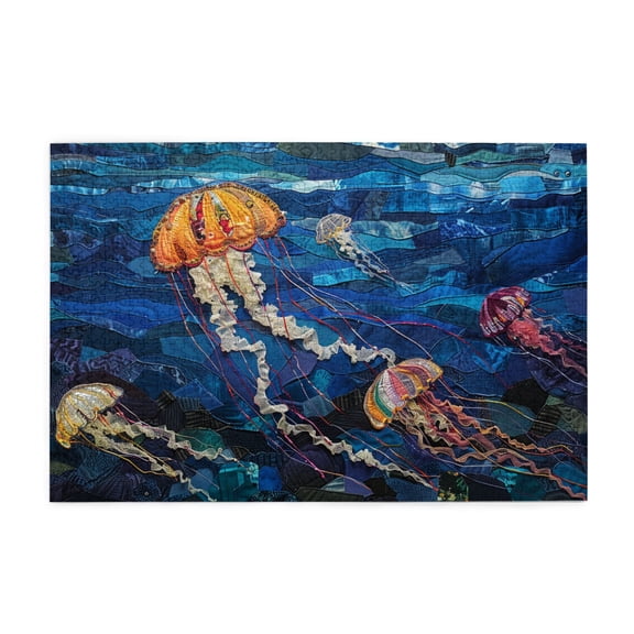 1000 PCS Puzzles For Adults 1000 Pieces Colorful Jellyfish,Challenging Brain Exercise,Creative Activity Hobbies For Adults,Classic Jellyfish Puzzle,Gift For Jellyfish Lovers,Stress Relieving Puzzle