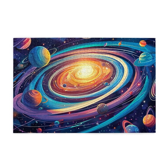 1000 PCS Puzzles For Adults 1000 Pieces Fantasy Cosmic Planet,Unique And Beautiful Design,Stunningly Vibrant Colors,Exquisite Cosmic Planet Modern Style Wooden Puzzle,For Space Enthusiasts Gifts