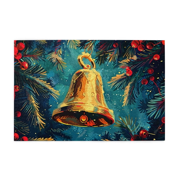 1000 PCS Puzzles For Adults 1000 Pieces Jingle Bell,Stunning Artwork Of Adults,Challenging Brain Exercise,Funny Jingle Bell Wooden Puzzle,Holiday Gifts For Puzzle Enthusiast,Stress Relieving Puzzle