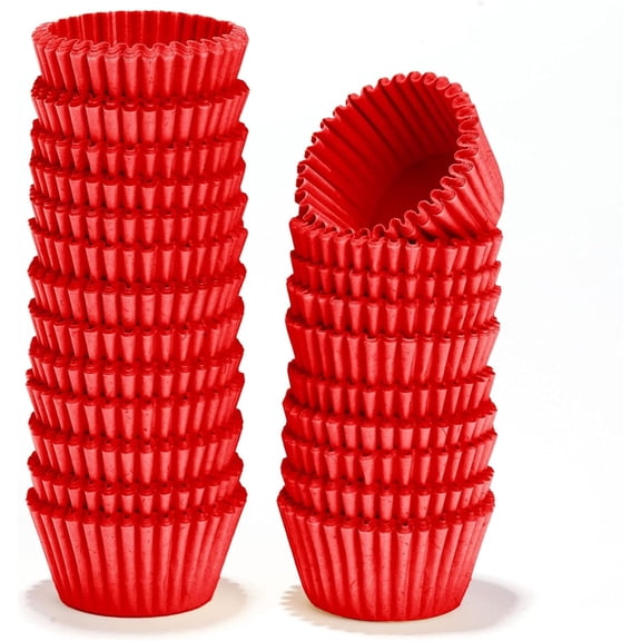 1000 PCS Red Cupcake Liners,1IN Baking Cupcake,Mini Cupcake Liners,Durable Cupcake Liners for Wedding,Birthday,Party
