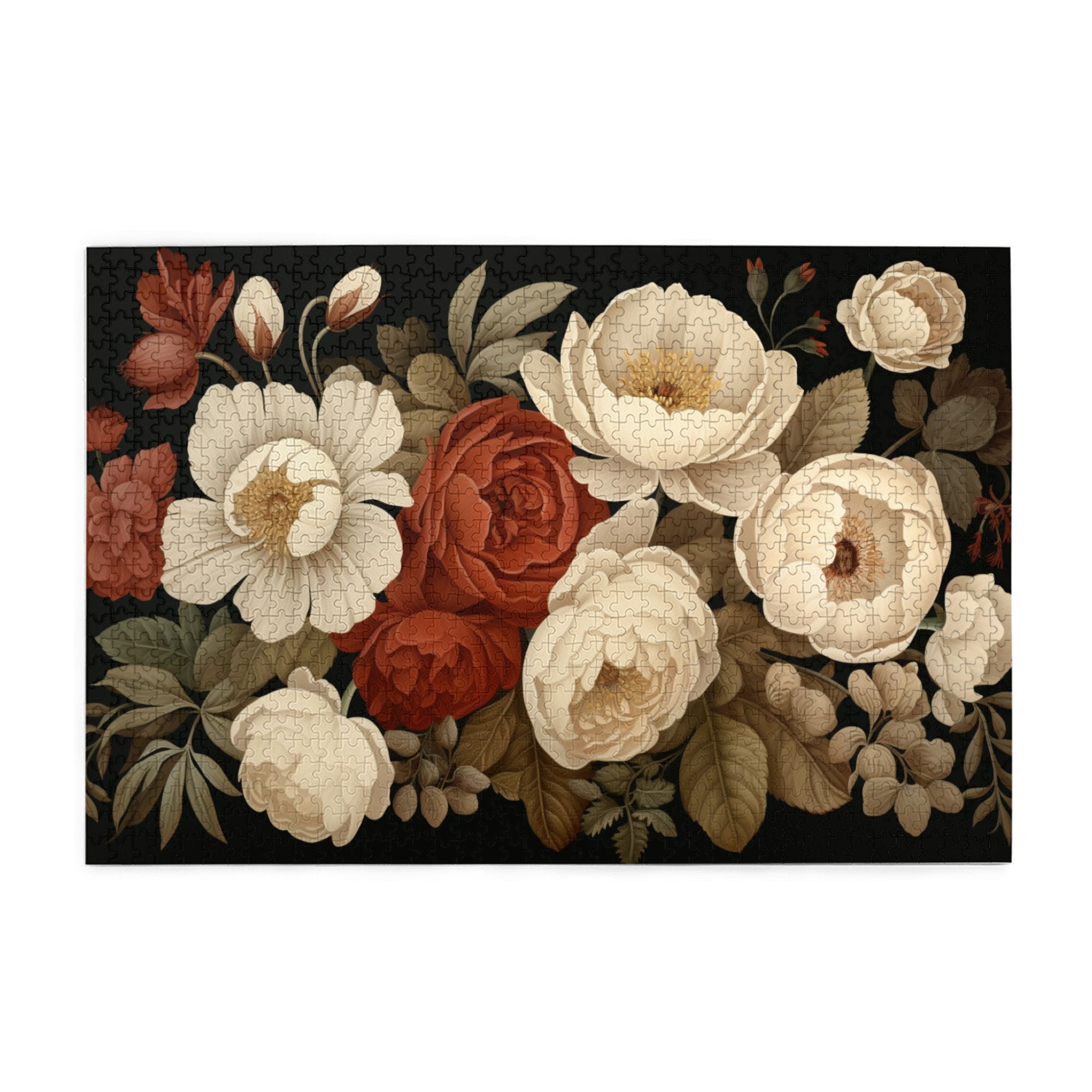 1000 PCS Retro Flowers 1000 Piece Jigsaw Puzzle For Adults,Stunningly