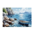 thumbnail image 1 of 1000 PCS Rocks & Solitary Boats 1000 Piece Wooden Puzzle For Adults,Stunningly Vibrant Colors,Charm Rocks & Solitary Boats Landscape Puzzle,Great For Relaxation And Display For Puzzle Enthusiasts, 1 of 6