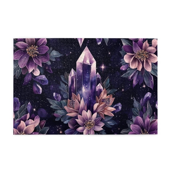 1000 PCS Romantic amethyst Wooden jigsaw puzzles 1000 pieces,Vibrant Colors,Colorful mineral amethyst Charm puzzle,Wonderful imagination,Great for Relaxation and Display for Puzzle Enthusiast