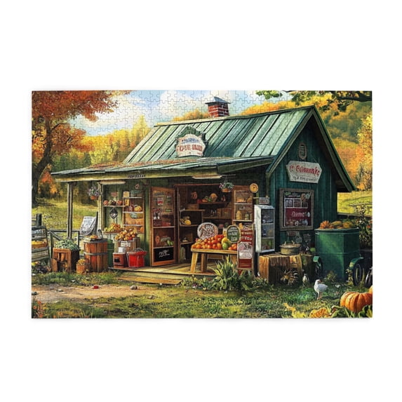 1000 PCS Rural Small Shop 1000 Piece Puzzle For Adults,High Difficulty Puzzle Challenge,Stunningly Vibrant Colors,1000 Piece Jigsaw Puzzle For Adults Challenging Puzzle Perfect For Game Nights