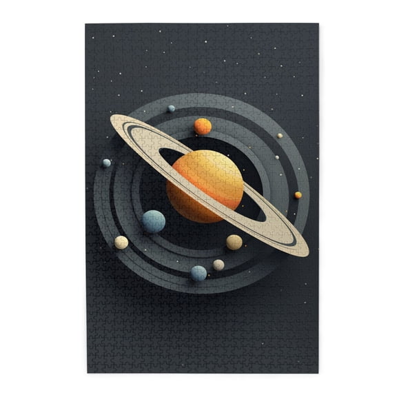 1000 PCS Simple Universe Planet 1000 Piece Puzzle For Adults,Unique Artwork For Adults,Characterized By Beautiful And Interesting Illustrations Depicting Planets In The Universe,Wooden Puzzles