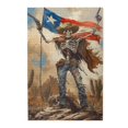 thumbnail image 1 of 1000 PCS Skeleton Cowboy & Star Spangled Flag - 1000 Piece Wooden Jigsaw,Wonderful Imagination,Fun Artwork For Adult,Featuring Exquisite And Retro Illustrations,Depicting A Patriotic Skeleton Cowboy, 1 of 6