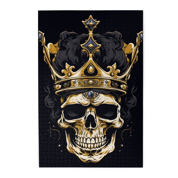 1000 PCS Skeleton King 1000 Pcs Jigsaw Puzzles For Adults,Unique Artwork For Adults,Every Piece Is Unique,Brain Challenge,Impossible Hard Difficult Challenging Puzzles For Adults,Wooden Puzzle