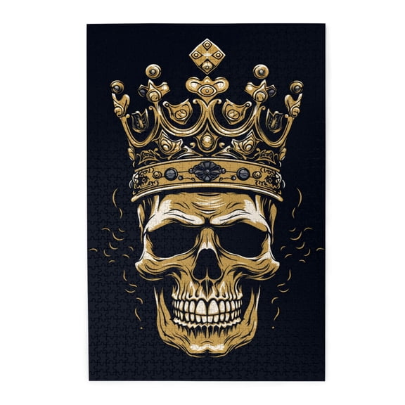 1000 PCS Skeleton King 1000 Piece Jigsaw Puzzles,Brain Challenge,Funny Artwork For Adults,Unique And Beautiful Design,Creative Activity Hobbies For Adults,Funny Adults Wooden Puzzle