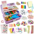 thumbnail image 1 of YCFUN 1000 Pcs Arts and Crafts for Kids, DIY Kids Crafts Set with 3-Layer Portable Box, School Art Craft Supplies Kit for Girls Boys, 1 of 7