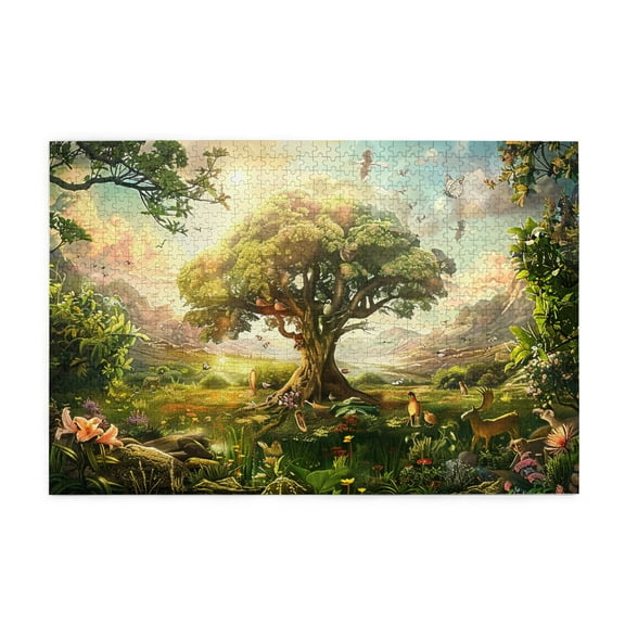1000 PCS Tree of Life 1000 Piece Jigsaw Wooden Puzzle,Impossible Hard Difficult Challenging Puzzles for Adults,Funny Gift for Puzzle Enthusiast,Exquisite Tree & Animal jigsaw Wood puzzles