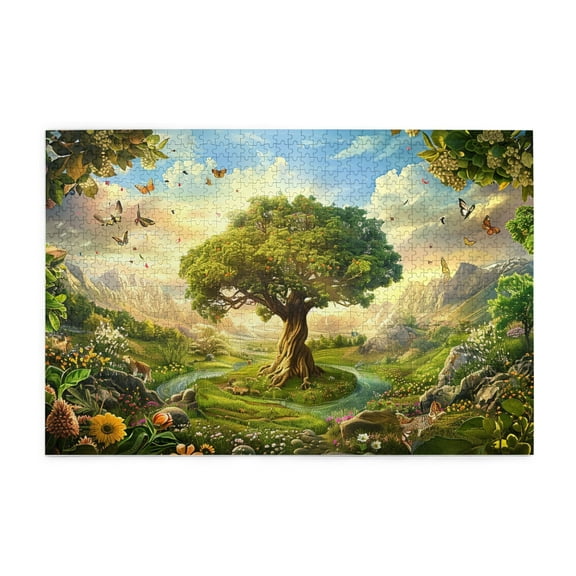 1000 PCS Tree of Life Wooden puzzles for adults 1000 pieces,Funny Adults Puzzle,Charm Gift for Puzzle Enthusiast,Modern Artwork for Adults,Enchanting Tree & Animal jigsaw puzzles