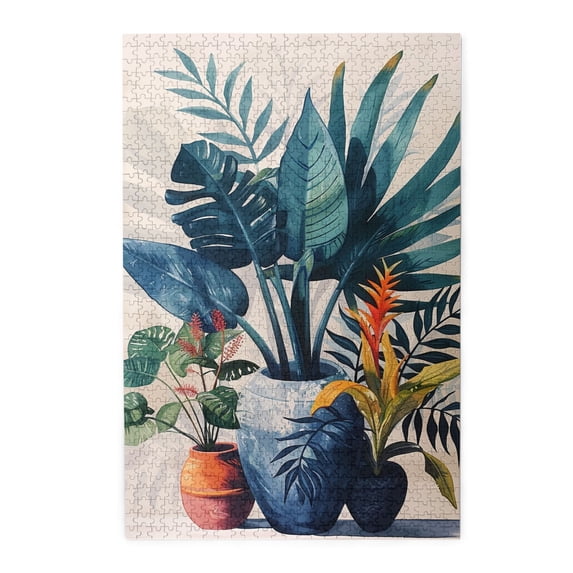 1000 PCS Turtle backed bamboo Plant Potted 1000 piece Wooden puzzle for adults,Enjoy the puzzle solving process,Fun and Beautiful Design,Puzzle suitable for entertaining with family during holidays