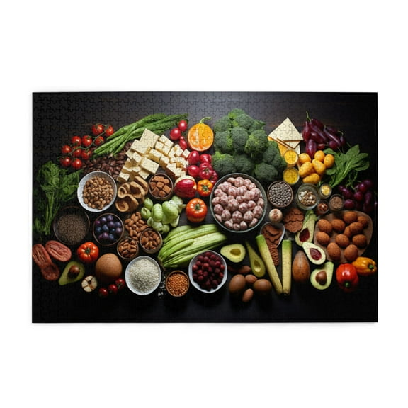 1000 PCS Vegetables And Fruits Cooking Food Puzzles For Adults 1000 Pieces,Stunningly Vibrant Colors,Ideal For Relaxation And Family Fun,Fresh Fruits And Vegetables Wooden Puzzles As Home Decor