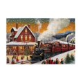 1000 PCS Vintage Christmas Train 1000 Piece Puzzle For Adults,Wonderful