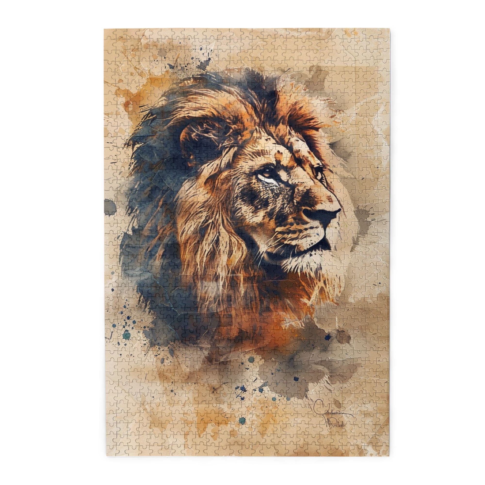 1000 PCS Vintage Lion 1000 Piece Vibrant Jigsaw Puzzle,Stress Relieving Pleasure,Classic Animal Wooden Puzzle For Adults,Ideal For Relaxation And Family Fun,Challenging Brain Exercise