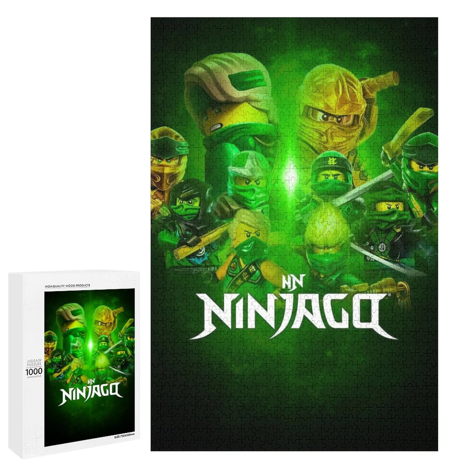 500 PCS Wooden Jigsaw Puzzles for Kids And Adults 3D Visual NinjaGo Puzzle for Friend Family Activity Games Unique Collection Gift Home Art Decor
