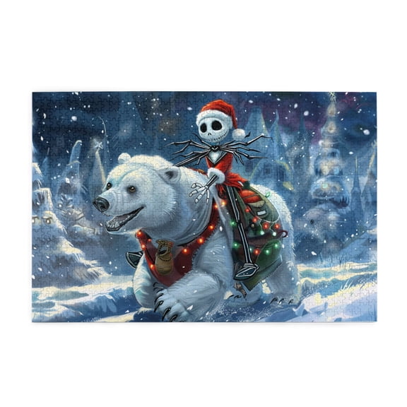 1000 PCS Wooden Puzzles For Adults 1000 Pieces Muppet & White Bear,Unique & Beautiful Design,High Difficulty Puzzle,Fun Muppet & White Bear Modern Art Wood Puzzle,Creative Activity Hobbies For Adults