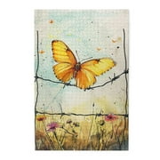 1000 PCS butterfly flying over thorns 1000 piece puzzle for adults,Relax yourself,Enjoy the puzzle solving process,Breaking through difficulties,Funny butterfly Wooden jigsaw puzzles 1000 Piece