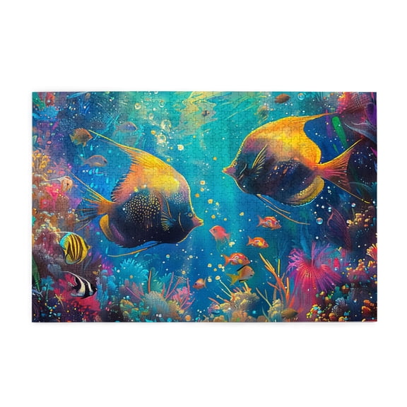 1000 PCS puzzles for adults 1000 pieces Underwater World Ornamental Fish,Stunningly Vibrant Colors,1000 Piece Jigsaw Puzzle for Adults Challenging Puzzle Perfect for Game Nights,Gift for Puzzle Lovers