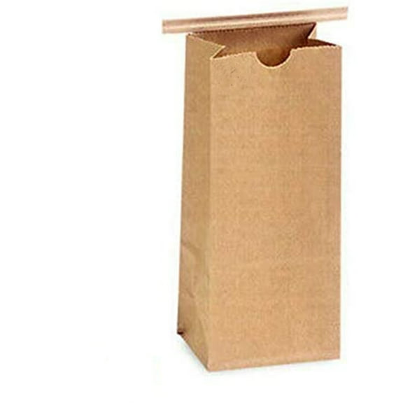 "1000 Pack 1 Unit Bulk 1 lb Kraft Tin Tie Coffee Bags 4-1/4""x2-1/2""x10-1/2"""