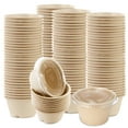 thumbnail image 1 of [1000 Pack] 2 Oz Compostable Condiment Souffle Bagasse Cups with Lids - Portion Cup with Lid Sugarcane, Biodegradable Perfect for Sauces, Samples, Condiments, Slime, Jello Shot, Food Storage, 1 of 5