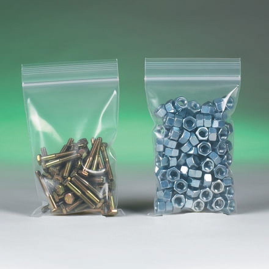 MMBM Resealable Poly Bag, 7x7 Inch, 1000 Pack, 2 Mil, Clear, Lock Seal  Zipper, Reclosable Zip Plastic Baggies
