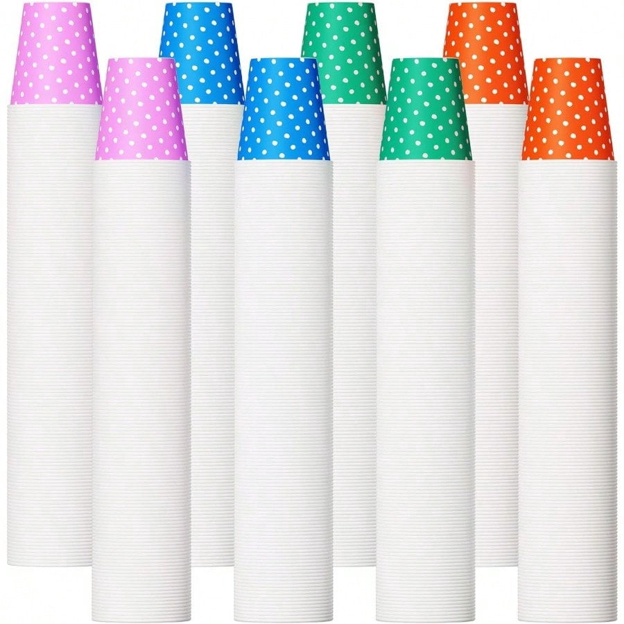 1000 Pack 5oz Paper Cups Multicolor Paper Disposable Cups Small ...