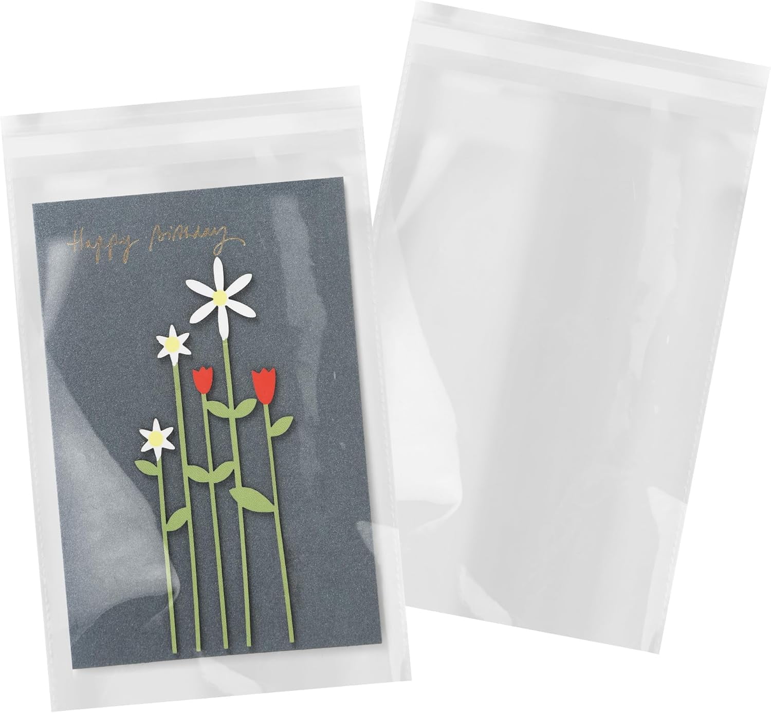 1000 Pack 6" x 9" Cellophane Bags Self Sealing Resealable Clear