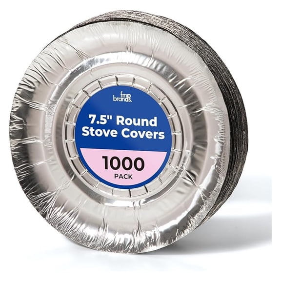 [1000 Pack] Aluminum Stove Burner Covers 7.5 Inch - Disposable Round Oil Drip Pans, Liner for Kitchen , Electric Bib, Cooktop Replacement Guard, Gas Range Protectors