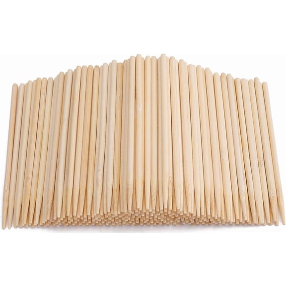 1000 Pack Candy Apple Sticks - 5.5 Inch 5mm Sturdy Bamboo Sticks for Caramel - Wooden Skewer Sticks for BBQ, Corn Dog, Corn Cob, Cookie, Lollipop & Kabob