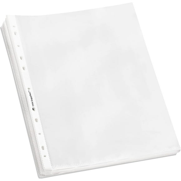 1000 Pack Clear Sheet Protectors for 3 Ring Binder | 8.5 x 11 Inch | Glossy Standard 11 Hole Plastic Page Protectors for Home, Office, and School | Top Loader Plastic Sleeves