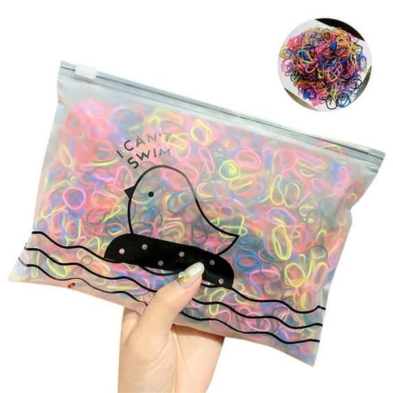 1000 Pack Colorful Fashion Disposable Rubber Bands for Girls Elastic Hair Rope for Everyday Use and Styling 1000PCS