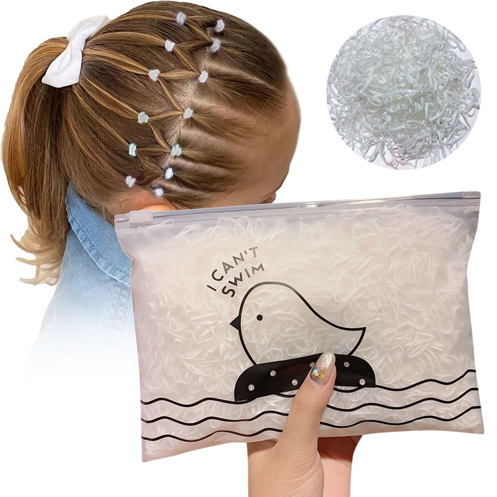 1000 / Pack Girl Colorful Fashion Disposable Rubber Band Elastic Hair