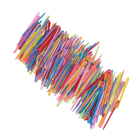 1000 Pack Large Eye Plastic Sewing Needles - 2.8 inches Multicolor Weaving & Knitting Needle Set, Premium Hand Embroidery Crafting Tools with Big Eyes