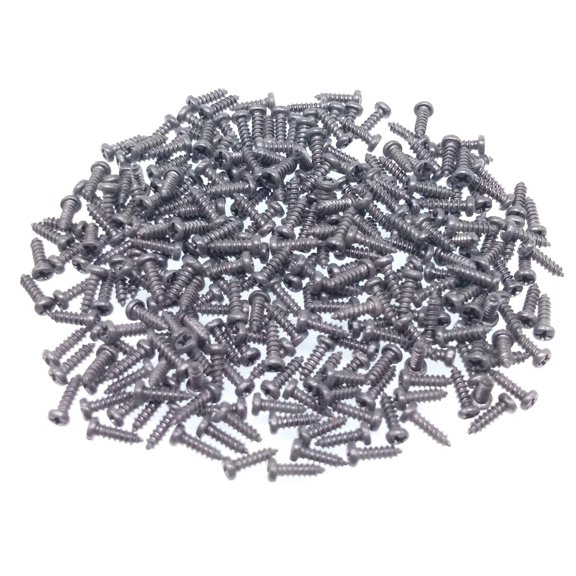 1000-Pack M1 x 4mm Phillips Rounded Head Small Self Tapping Screws, Carbon Steel